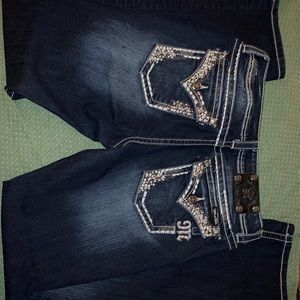 Hardly worn Miss Me size 29 jeweled jeans